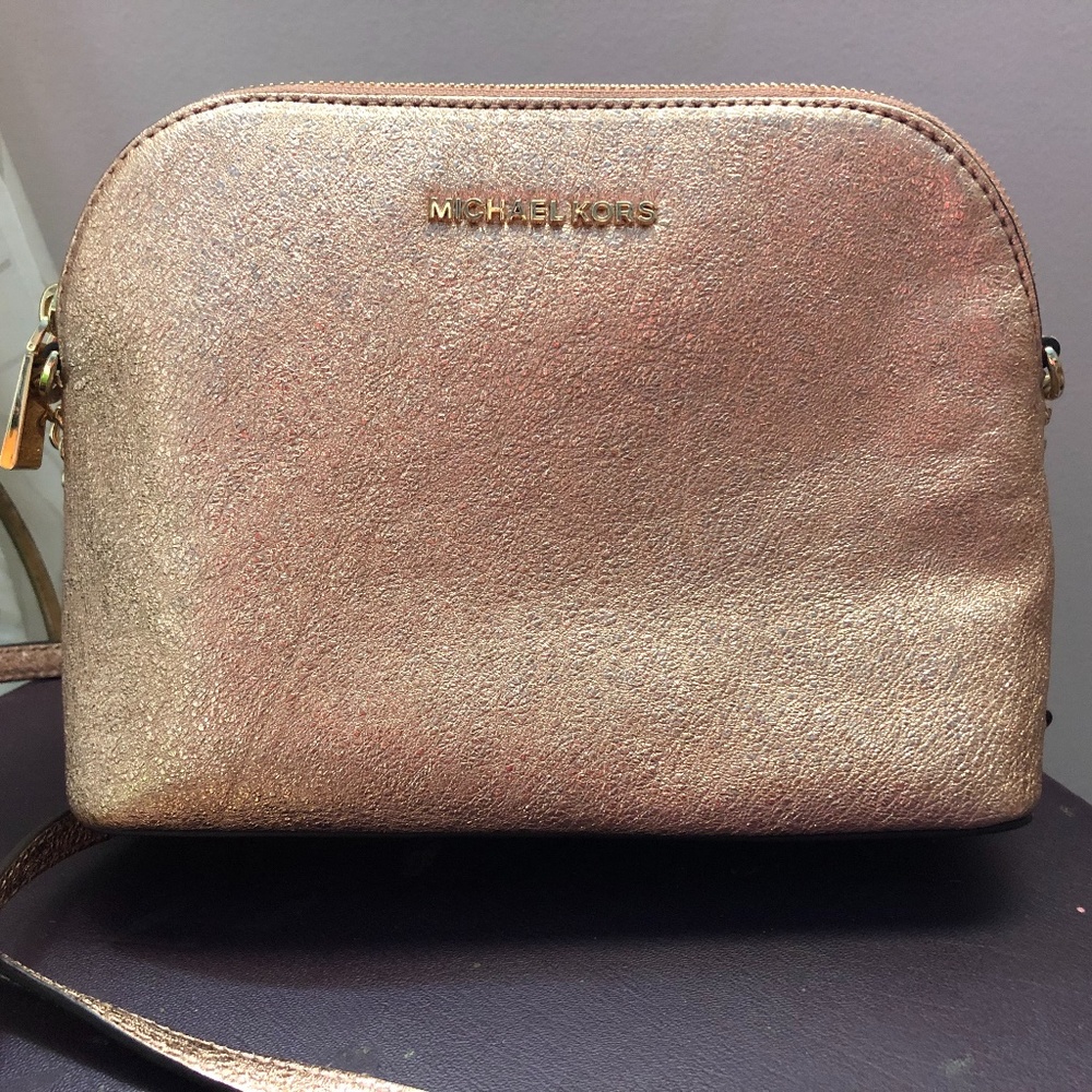 Michael Kors Cindy Dome Rose Gold Crossbody